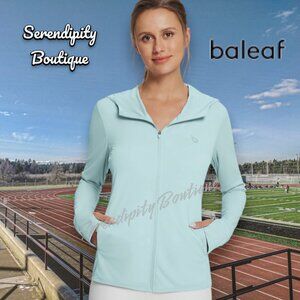 Baleaf Ponytail Hoodie UPF 50 Lightweight Warmup Athletic Zip Up Jacket